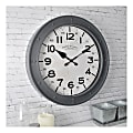 FirsTime & Co.® Donovan Plastic Wall Clock, Gray