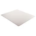 Deflecto Earth Source® Chair Mat For Commercial Pile Carpets, Beveled Edge, 46" x 60", Clear