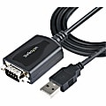 StarTech.com 3ft (1m) USB to Serial Cable with COM Port Retention, DB9 Male RS232 to USB Converter, USB to Serial Adapter, Prolific IC 1 thumbnail image