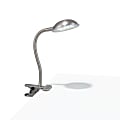 Realspace® LED Urban Clip-On Task Lamp, 12"H, Brushed Steel 1 thumbnail image