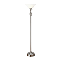 Realspace® Torchiere Floor Lamp, 71"H, Brushed Steel