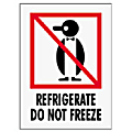 Tape Logic® Preprinted International Safe-Handling Labels, IPM315, "Refrigerate Do Not Freeze," 3" x 4", Red, Pack Of 500
