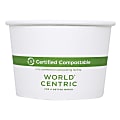 World Centric® Paper Bowls, 16 oz, 4.4" Diameter x 3" h, White, 500/Carton 1 thumbnail image