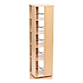 IRIS 55"H 5-Tier Revolving Bookshelf, Light Brown