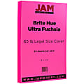 JAM Paper® Card Stock, Ultra Fuchsia, Legal (8.5" x 14"), 65 Lb, Pack Of 50 1 thumbnail image