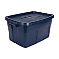 Rubbermaid® Roughneck™ Storage Box, 14 gal, 15.88" x 23.88" x 12.25", Dark Indigo Metallic 1 thumbnail image