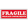 Tape Logic® Preprinted Shipping Labels, SCL202R, "Fragile Delicate Instruments," 1 1/2" x 4", Red/White, Pack Of 500