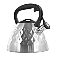 Mr. Coffee Donato Round Whistling Tea Kettle, 2.3 Qt, Brushed Silver