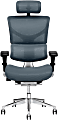 X-Chair X3 Ergonomic Nylon High-Back Task Chair With Headrest, Gray