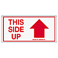 Tape Logic® Preprinted Shipping Labels, SCL242, "This Side Up," 2" x 4", Red/White, Roll Of 500