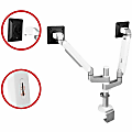 SIIG MTPRO Desk Mount Dual Monitor Arm - up to 32" Display, Max. Load 19.8 lbs, VESA 75/100mm, Mechanical Spring Design - CEMT3W11S1 1 thumbnail image