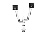 SIIG MTPRO Desk Mount Dual Monitor Arm - up to 32" Display, Max. Load 19.8 lbs, VESA 75/100mm, Mechanical Spring Design - Dual Monitor Arm Desk Mount - Up to 32" monitor - Max Load up to 19.8 lbs(Each) - Visible Screen Weight Indicator