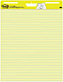 Post-it® Super Sticky Easel Pad, 25" x 30", Yellow With Blue Lines, Pad Of 30 Sheets