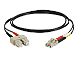 C2G 5m LC-SC 62.5/125 OM1 Duplex Multimode PVC Fiber Optic Cable - Black - LC Male - SC Male - 16.4ft - Black