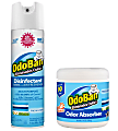 OdoBan Ready-to-Use Disinfectant and Odor Eliminator Set, 14.6 Oz Spray and 14 Oz Solid Odor Absorber, Fresh Linen Scent