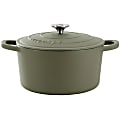 Crock-Pot Artisan 5-Quart Enameled Cast Iron Dutch Oven, Matte Green 1 thumbnail image