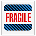 Tape Logic® Preprinted Shipping Labels, SCL522, "Fragile," 4" x 4", Blue/Red/White, Roll Of 500