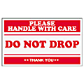 Tape Logic® Preprinted Shipping Labels, SCL541, "Please Handle With Care Do Not Drop Thank You," 3" x 5", Red/White, Pack Of 500