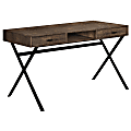 Monarch Specialties Bethany 48"W Computer Desk, Brown/Black 1 thumbnail image