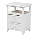 Baxton Studio Karsen 2-Drawer Nightstand, 21-5/16"H x 15-3/4"W x 11-13/16"D, White 1 thumbnail image
