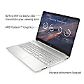 HP 15-ef1073od Laptop, 15.6" Screen, AMD Ryzen 7, 16GB Memory, 256GB Solid State Drive, Wi-Fi 6, Windows® 10, 27A48UA#ABA