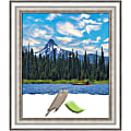 Amanti Art Picture Frame, 25" x 29", Matted For 20" x 24", Salon Silver
