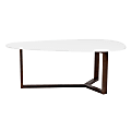Eurostyle Morty Coffee Table, 15”H x 47-3/5”W x 27-3/5”D, Dark Walnut/Matte White