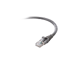 Belkin 10G - Patch cable - RJ-45 (M) to RJ-45 (M) - 25 ft - CAT 6a - molded, snagless, stranded - gray 1 thumbnail image