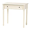 Baxton Studio Mahler 1-Drawer Console Table, 30-5/16”H x 31-1/2”W x 17-3/4”D, White