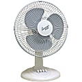 Comfort Zone CZ121BW Desk Fan - 12" Diameter - 3 Speed - Oscillating, Adjustable Tilt Head, Quiet - Metal Grill, Plastic Blade - White 1 thumbnail image