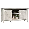 Sauder® Dakota Pass Entertainment Credenza With Sliding Doors, 33-3/8"H x 66"W x 19-1/4"D, White Plank