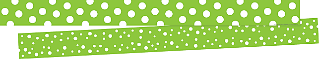 Barker Creek Double-Sided Borders, 3" x 35", Dot To Dot Lime, Set Of 24 Borders 1 thumbnail image