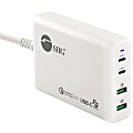 SIIG 100W Dual USB-C PD 3.0 PPS & QC 3.0 Combo Power Charger - White - Powerfull 4-Port high-power charger with two US - ACPW1P11S1 1 thumbnail image