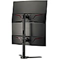 SIIG Freestanding Adjusting Vertical Dual Monitor Steel Stand - Stand - for 2 monitors - steel - black - screen size: 17"-32" - desktop