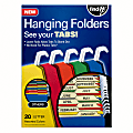 Find It® Tab-View Hanging File Folders, Letter Size, 70% Recycled, Assorted Colors, Pack Of 20 1 thumbnail image