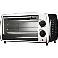 Brentwood Toaster Oven - 0.30 ft³ Capacity - Toast, Broil - Black, Stainless Steel