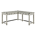 Office Star™ Baton Rouge Work Smart® Sit-To-Stand 60"W L-Computer Desk, Champagne Oak