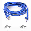 Belkin 6in Cat5e Networking Cable - Ethernet - RJ45 350mhz - Blue - Patch Cable - RJ-45 Male - RJ-45 Male - 6" - Blue