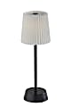 Adesso Bobby Cordless LED Indoor/Outdoor Table Lamp, 14”H, Off-White Shade/Black Base 1 thumbnail image