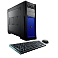 CybertronPC Steel B-1080X Desktop PC, Intel® Core™ i7, 16GB Memory, 2TB Hard Drive/240GB Solid State Drive, Windows® 10, Blue, GeForce GTX 1080