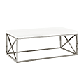 Monarch Specialties Nathan Coffee Table, 17"H x 44"W x 22"D, White