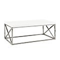 Monarch Specialties Nathan Coffee Table, 17"H x 44"W x 22"D, White 1 thumbnail image