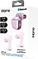 Bytech iHome XT-62 True Wireless Bluetooth In-Ear Earbuds, Pink, HMAUBE233PK