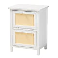 Baxton Studio Sariah 2-Door Nightstand, 21-5/16"H x 15-3/4"W x 11-13/16"D, White 1 thumbnail image