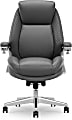 Serta® iComfort i6000 Ergonomic Bonded Leather High-Back Executive Chair, Gray/Silver