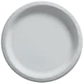 Amscan Paper Plates, 10”, Silver, 20 Plates Per Pack, Case Of 4 Packs