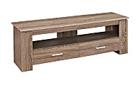 Monarch Specialties Liam TV Stand, 16-1/4"H x 47-1/4"W x 15-1/2"D, Dark Taupe