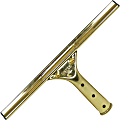 Unger 12" GoldenClip Brass Squeegee - 12" Length - Screw Lock Handle - Brass - 10 / Carton