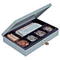 Ultra-Slim Cash Box With Security Lock, 2"H x 11 1/4"W x 7 1/2"D, Gray 1 thumbnail image