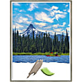 Amanti Art Lucie Silver White Wood Picture Frame, 19" x 25", Matted For 18" x 24" 1 thumbnail image